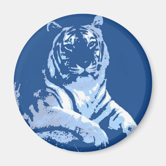 The Blue Tiger Magnet (Front)