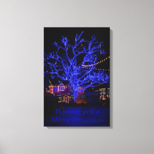 The Blue Tree Greetings Canvas Print