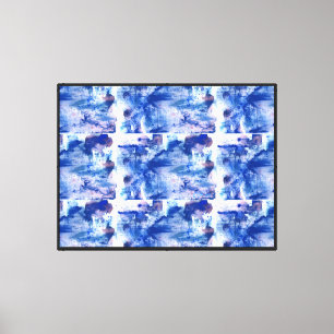 The Blue Water-color Splash Canvas Print