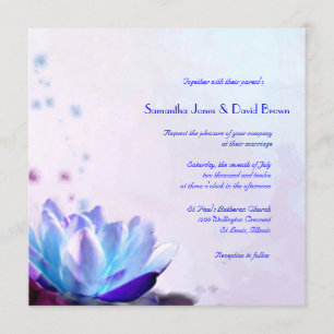 The Blue Water Lily Wedding Invitation