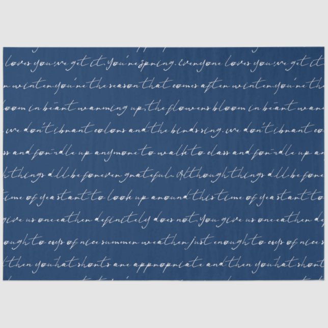 The Blue Watercolor Series Design 4 Tissue Paper (Front)