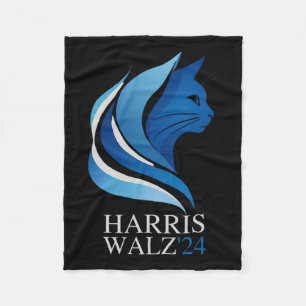 The Blue Wave Is Coming Covered In Cat Hairs Funny Fleece Blanket