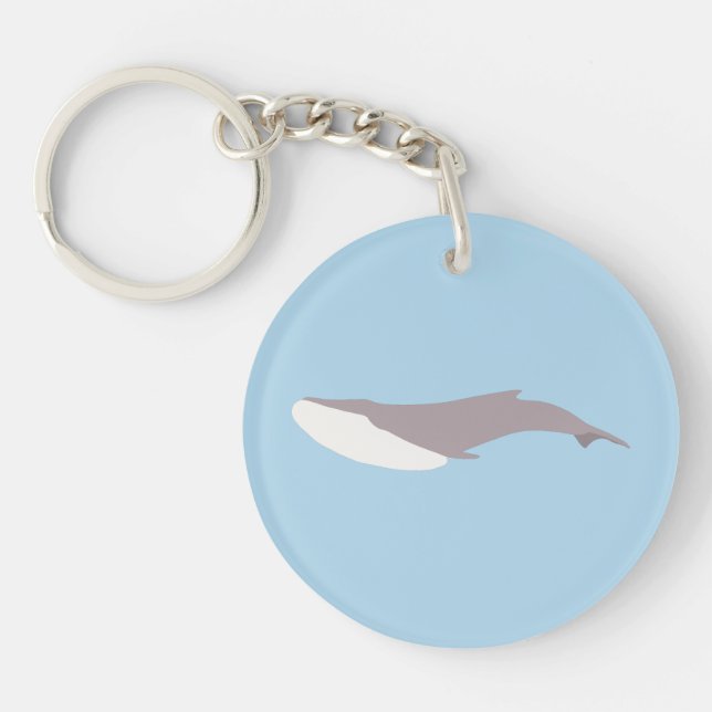 The Blue Whale Colour Block Key Ring (Front)