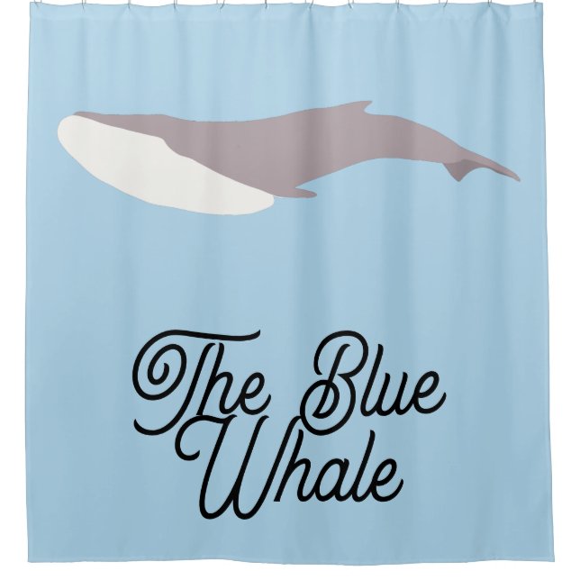 The Blue Whale Colour Block Shower Curtain (Front)
