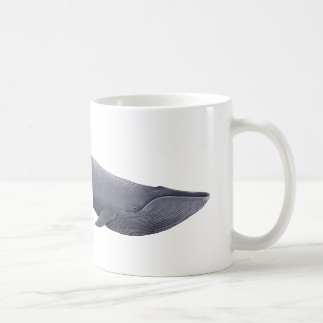 The Blue Whale Illustration Whale Lover Gift Coffee Mug (Right)