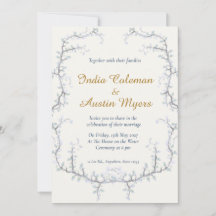 The Bluebell: Dusty Blue Wedding Invitation