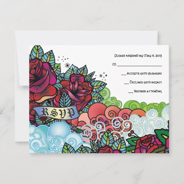 THE BLUEBIRD STAR OF DAVID Bat Mitzvah Reply Card (Front)