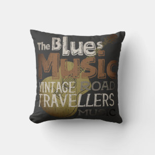 The Blues Music Vintage classic mississippi road Cushion