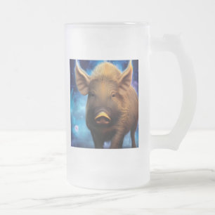 The Boar Frosted Glass Beer Mug
