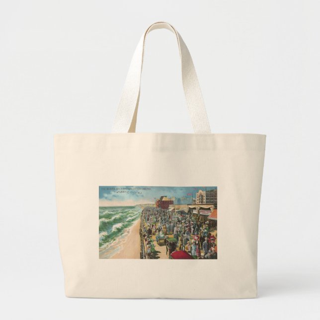 The Board Walk and Brighton Casino Large Tote Bag (Front)