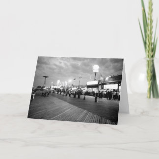 'The Boardwalk at Night' Blank Greeting Card