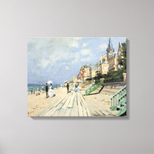 The Boardwalk at Trouville by Claude Monet Canvas Print