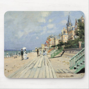 The Boardwalk at Trouville by Claude Monet Mouse Mat