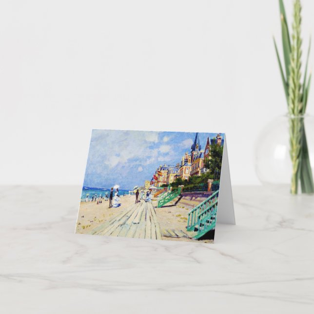 The Boardwalk at Trouville Claude Monet Card (Front)