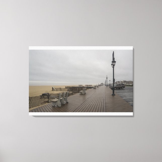 The Boardwalk in Belmar New Jersey Canvas Print (Front)