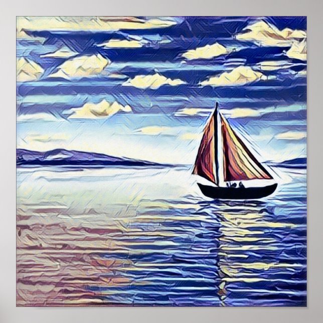 The Boat Moves Away From The Shore Poster (Front)