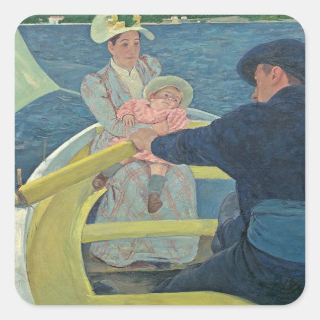 The Boating Party, 1893-94 (oil on canvas) Square Sticker (Front)