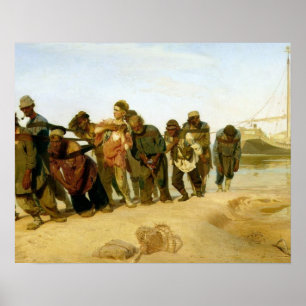 The Boatmen on the Volga, 1870-73 Poster