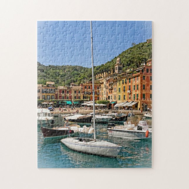 The Boats of Portofino, Italy - 11 x 14 inch Jigsaw Puzzle (Vertical)