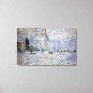 The Boats Regatta at Argenteuil, by Claude Monet Canvas Print