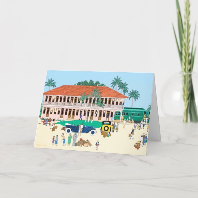 The Boca Grande Railroad Station 1928 Card (Front)