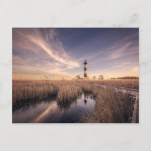The Bodie Island Lighthouse  At Sunset Postcard