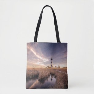 The Bodie Island Lighthouse At Sunset Tote Bag