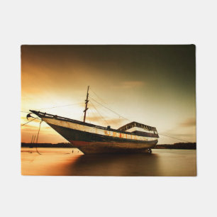 The Body Of Old Ship   Bali, Indonesia Doormat