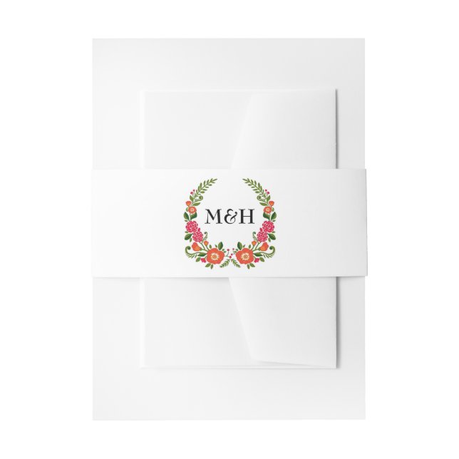 The Bohemian Summer Wedding Collection Invitation Belly Band (Front Example)