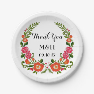 The Bohemian Summer Wedding Collection Paper Plate