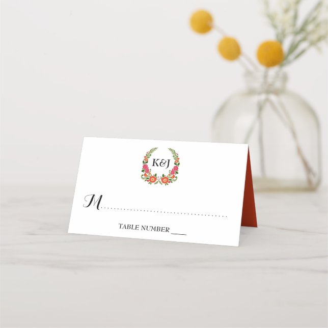 The Bohemian Summer Wedding Collection Place Card (Front)