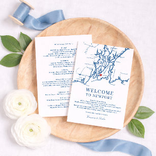The Bohlin Wedding Weekend Itinerary Card Newport