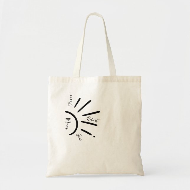 The Boho Sun Mum & Kids Sun Rays Tote Bag (Front)