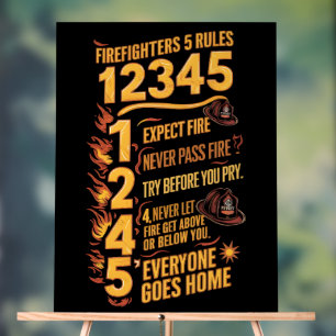 The Bold Firefighters Code Acrylic Sign