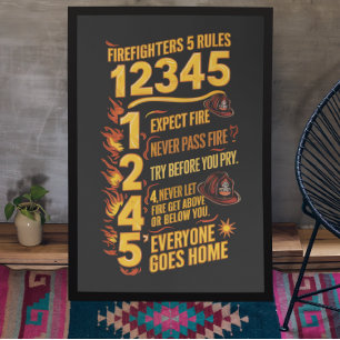 The Bold Firefighters Code Photo Print