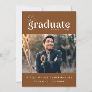 THE BOLD GRADUATE   PHOTO GRADUATION INVITATION