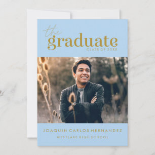 THE BOLD GRADUATE PHOTO GRADUATION INVITATION