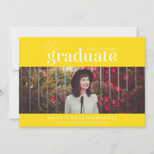 THE BOLD GRADUATE   PHOTO GRADUATION INVITATION