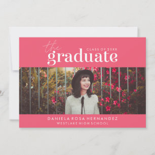 THE BOLD GRADUATE   PHOTO GRADUATION INVITATION
