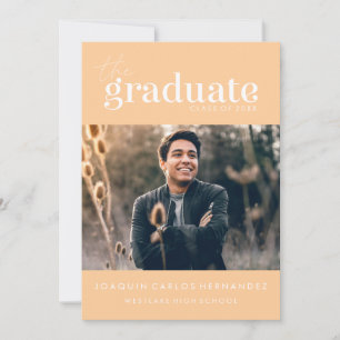 THE BOLD GRADUATE   PHOTO GRADUATION INVITATION