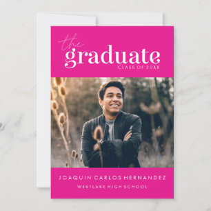 THE BOLD GRADUATE   PHOTO GRADUATION INVITATION