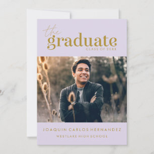 THE BOLD GRADUATE   PHOTO GRADUATION INVITATION