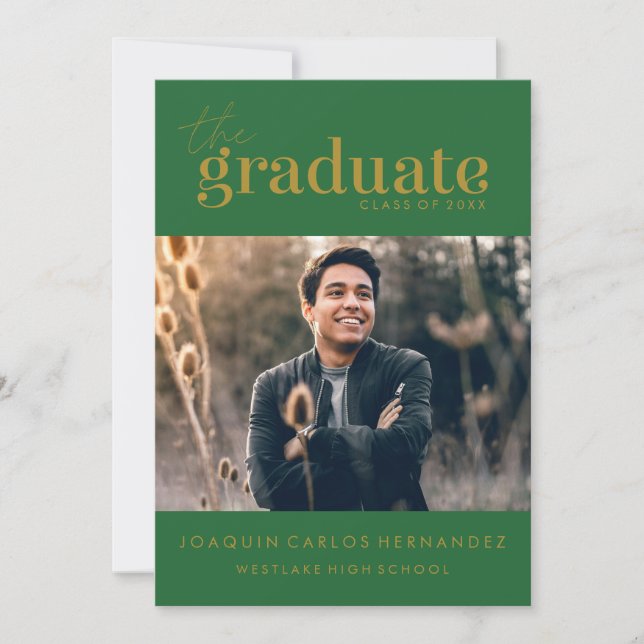 THE BOLD GRADUATE | PHOTO GRADUATION INVITATION (Front)