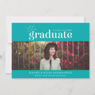 THE BOLD GRADUATE PHOTO GRADUATION INVITATION