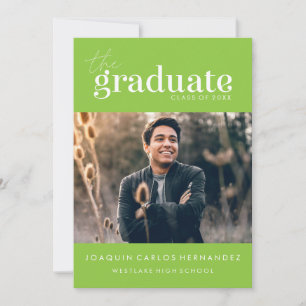 THE BOLD GRADUATE PHOTO GRADUATION INVITATION