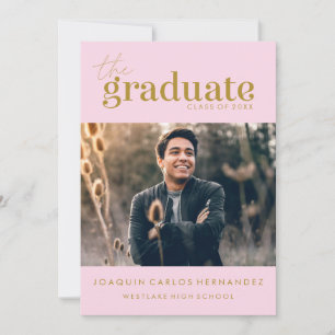 THE BOLD GRADUATE   PHOTO GRADUATION INVITATION