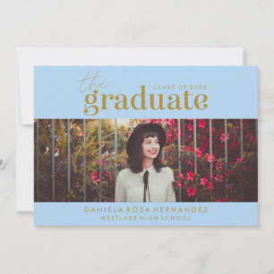 THE BOLD GRADUATE PHOTO GRADUATION INVITATION
