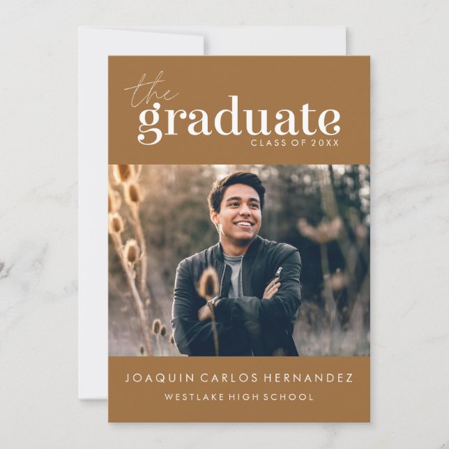 THE BOLD GRADUATE | PHOTO GRADUATION INVITATION (Front)