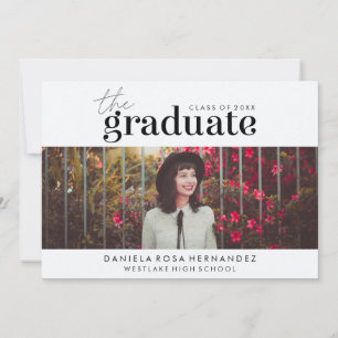 THE BOLD GRADUATE   PHOTO GRADUATION INVITATION