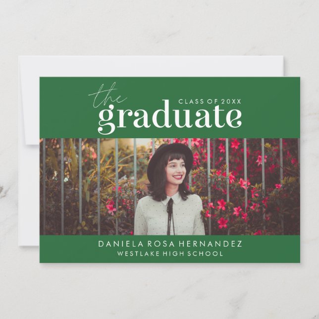 THE BOLD GRADUATE | PHOTO GRADUATION INVITATION (Front)